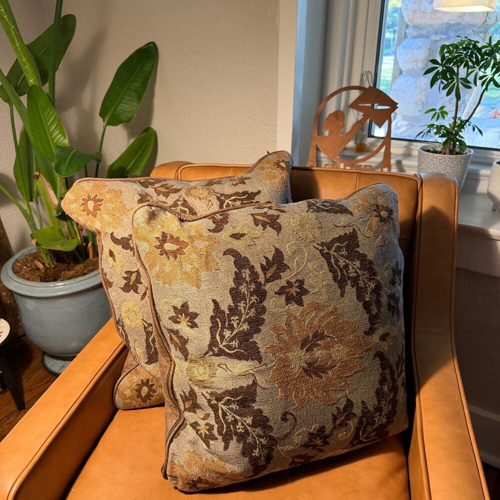 Custom Boutique Tapestry Down-filled 18x18 Throw Pillows